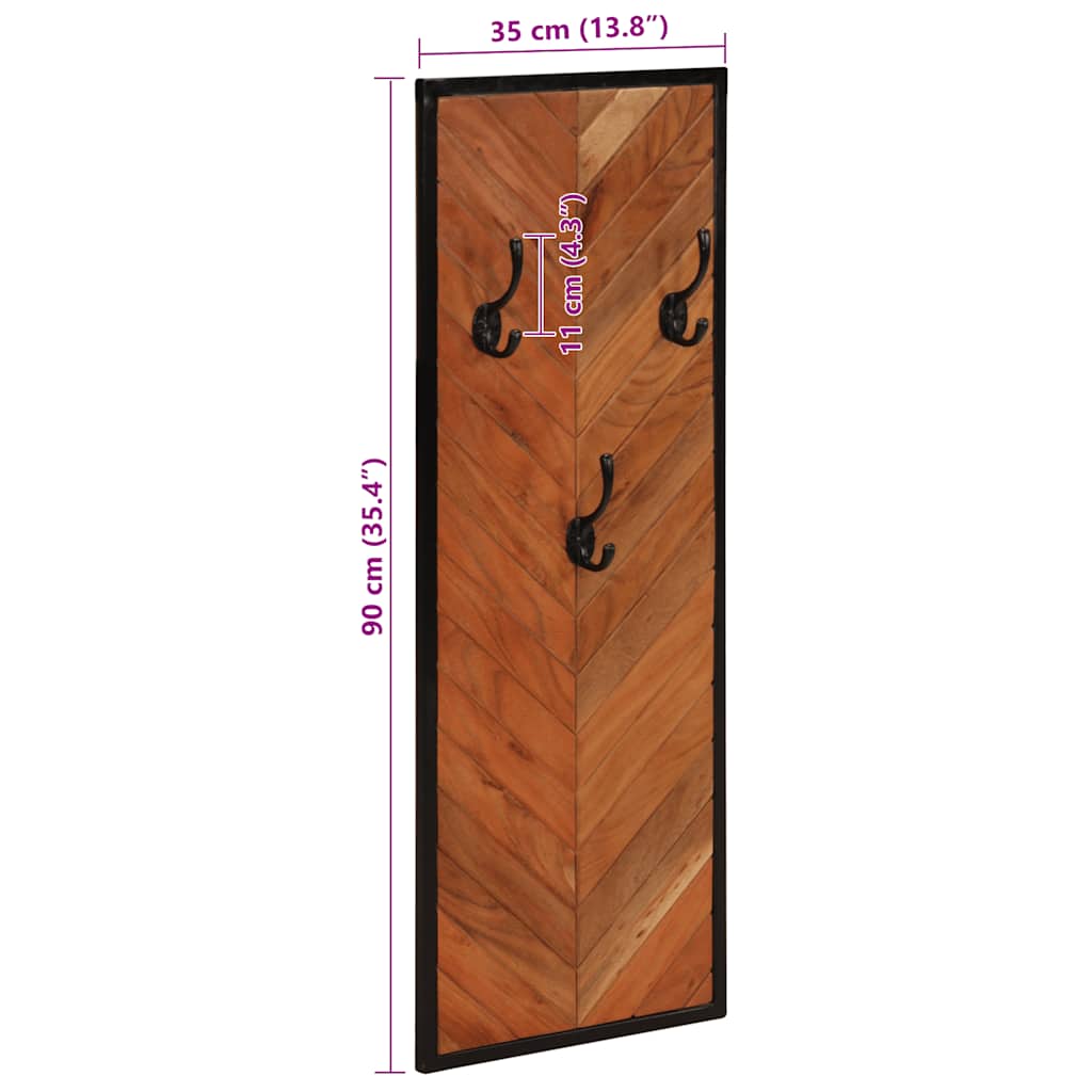 paltų kabyklos 2 vnt 35x1x90 cm akacijos masyvo