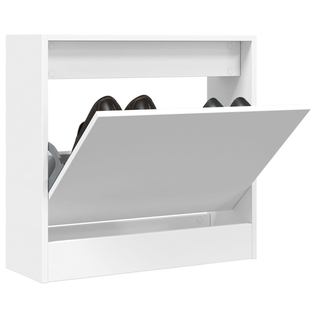 Spintelė batams, baltos spalvos, 60x21x57cm, apdirbta mediena