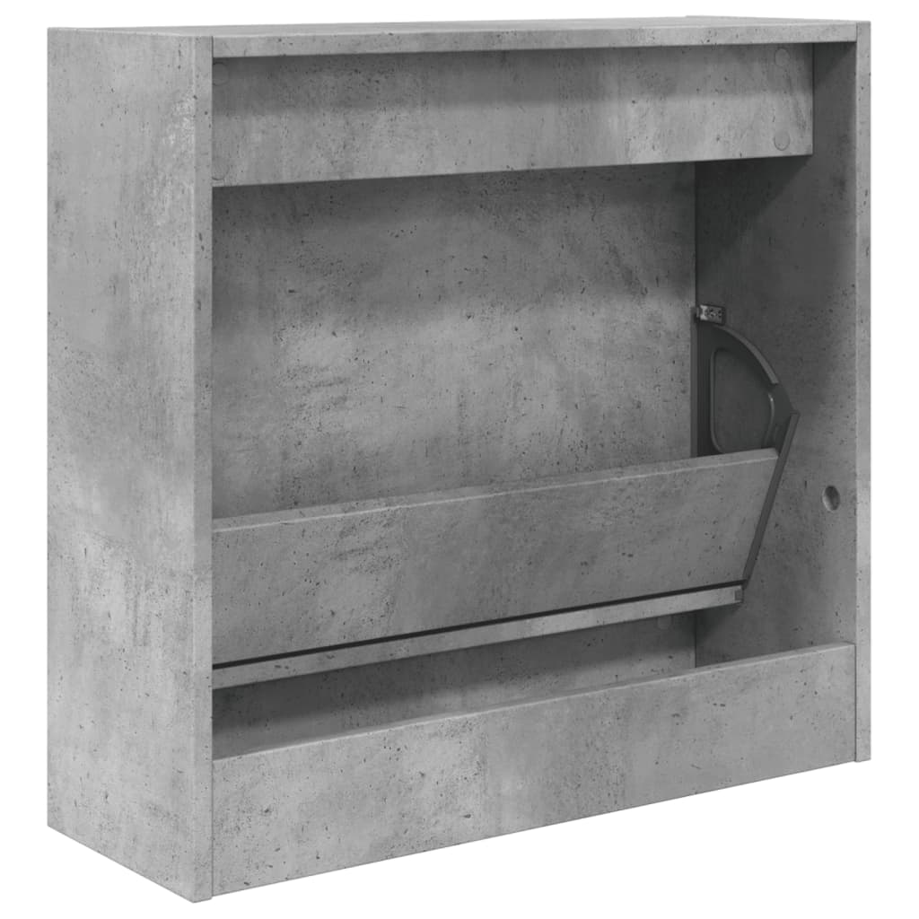 Spintelė batams, betono pilka, 60x21x57cm, apdirbta mediena