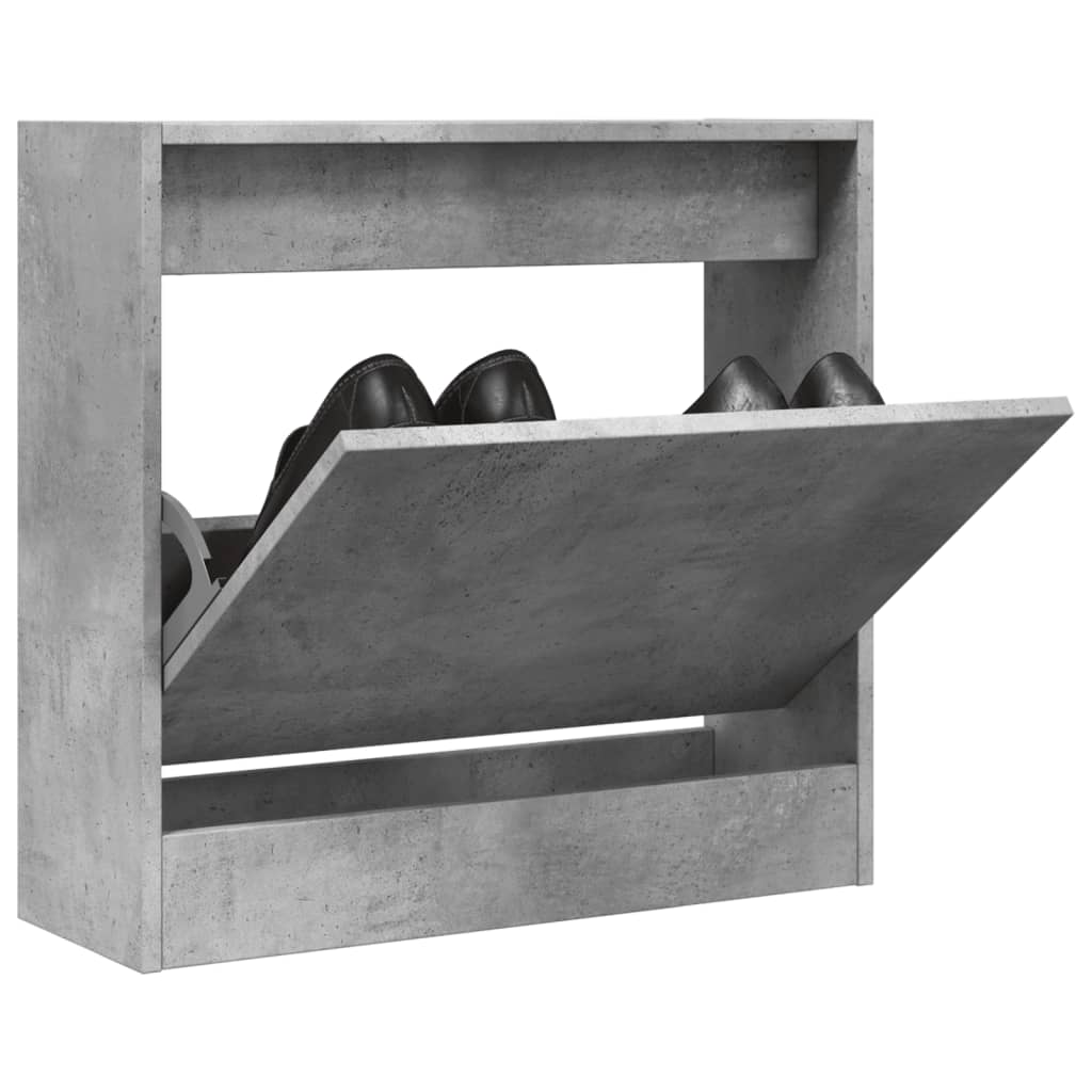 Spintelė batams, betono pilka, 60x21x57cm, apdirbta mediena