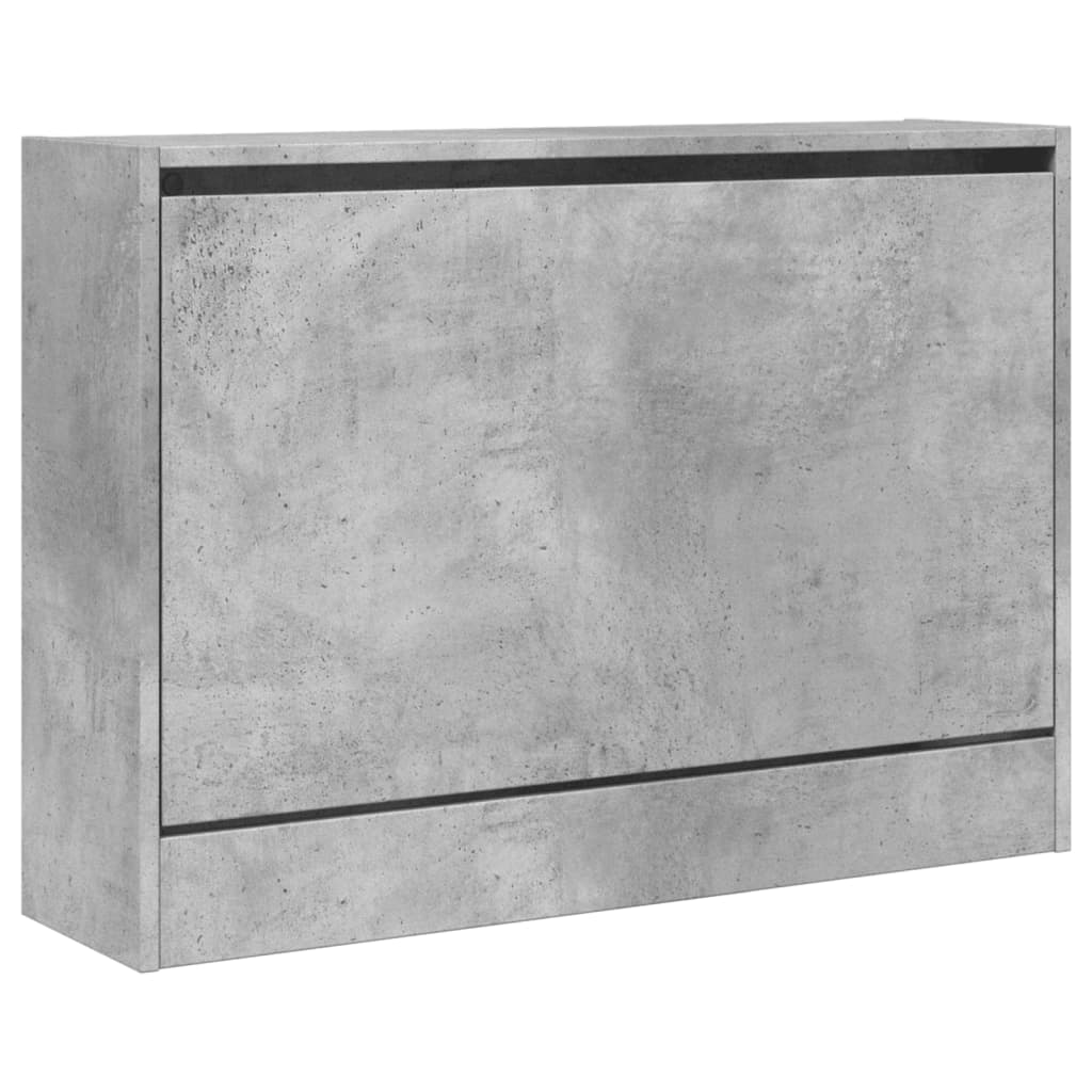 Spintelė batams, betono pilka, 80x21x57cm, apdirbta mediena