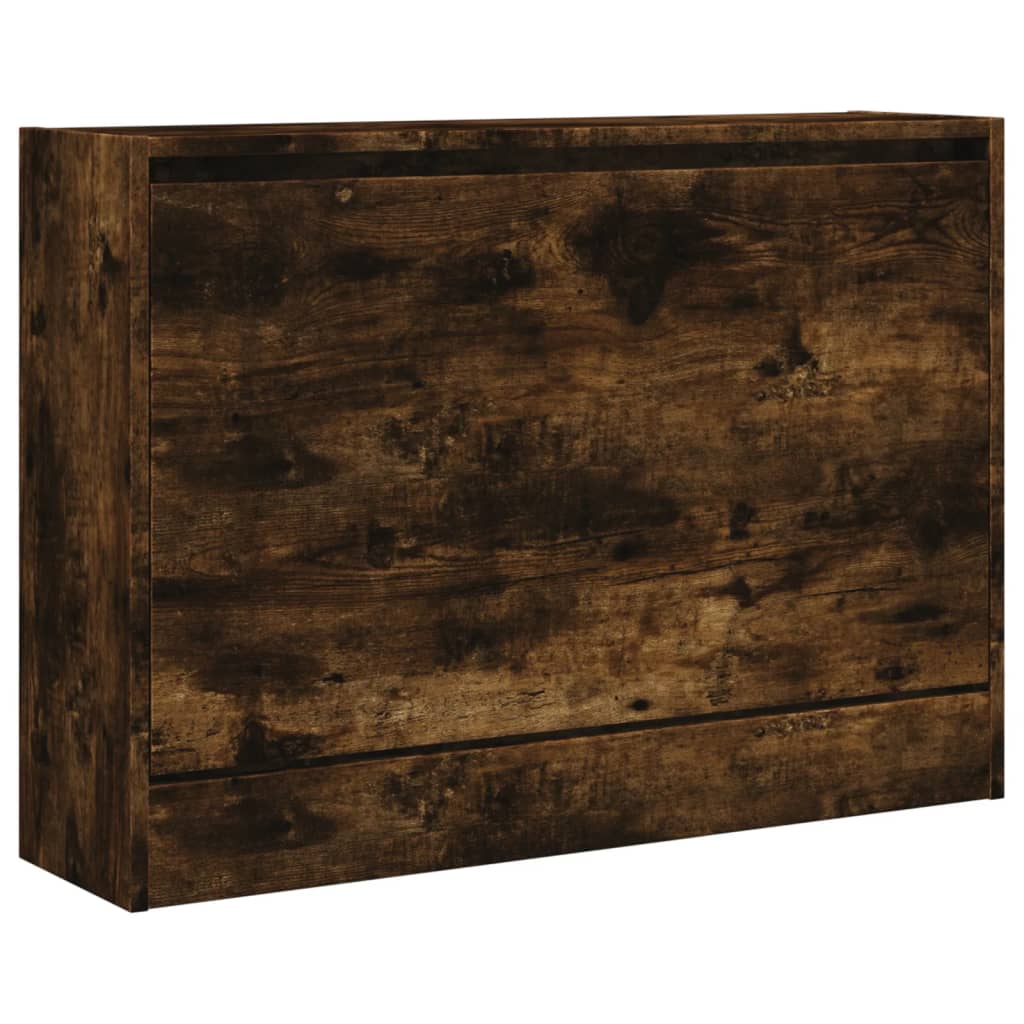 Shoe cabinet, smoky oak, 80x21x57cm, engineered wood