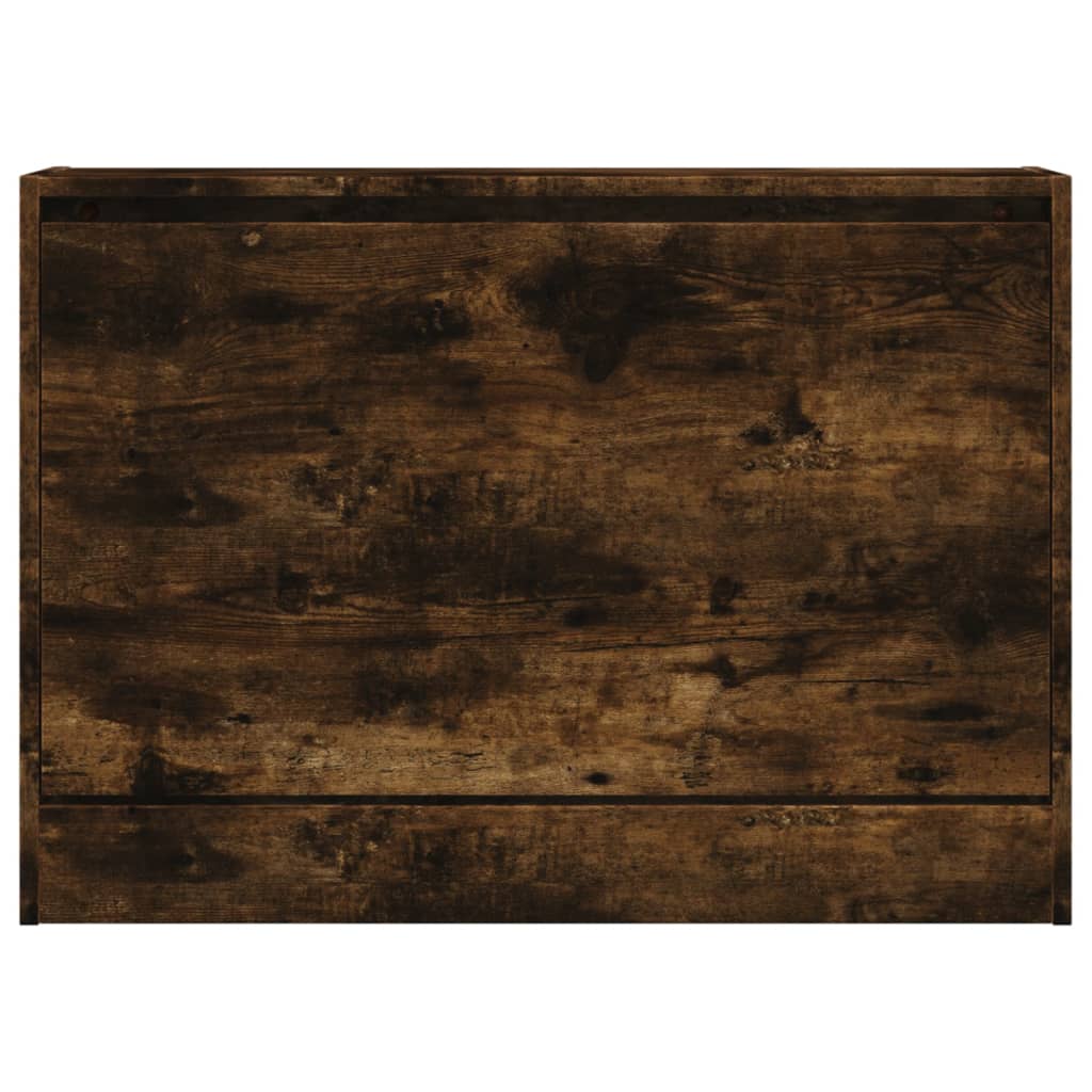 Shoe cabinet, smoky oak, 80x21x57cm, engineered wood