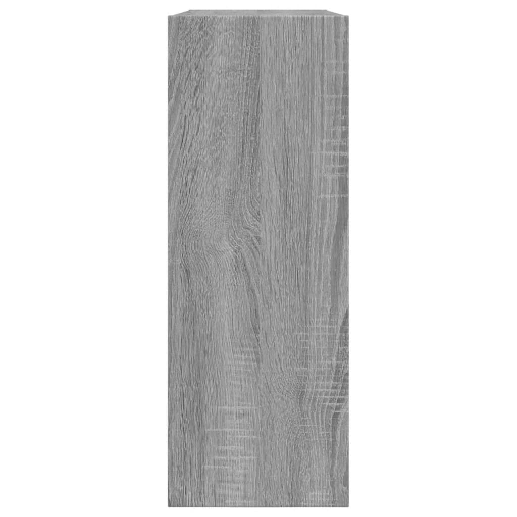 Shoe cabinet, grey oak, 80x21x57cm, engineered wood