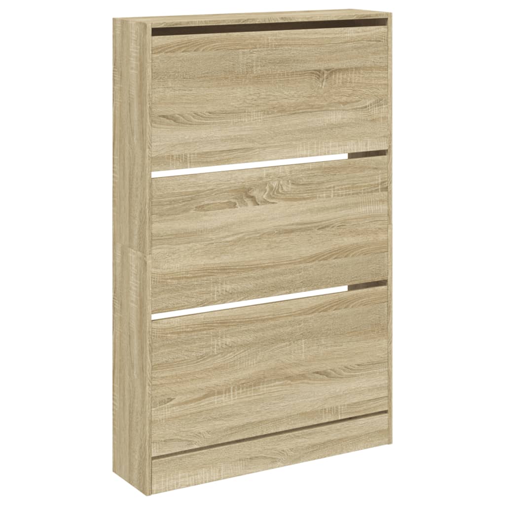 Shoe cabinet, Sonoma oak, 80x21x125.5cm, engineered wood