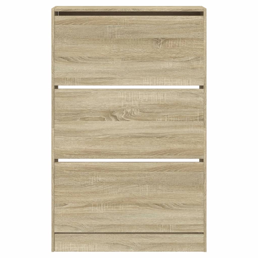 Shoe cabinet, Sonoma oak, 80x21x125.5cm, engineered wood
