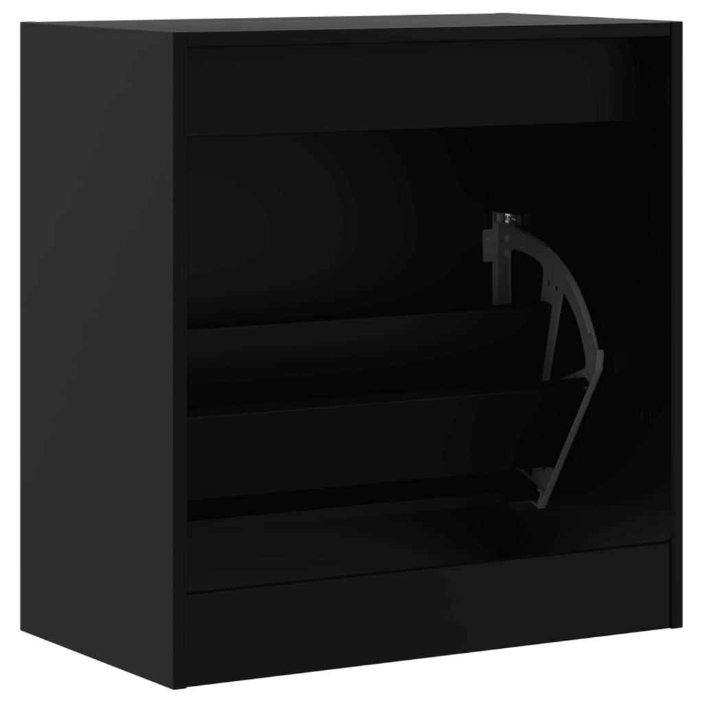 Apavu skapis, melns, 60x34x63,5cm, apstrādāta koksne