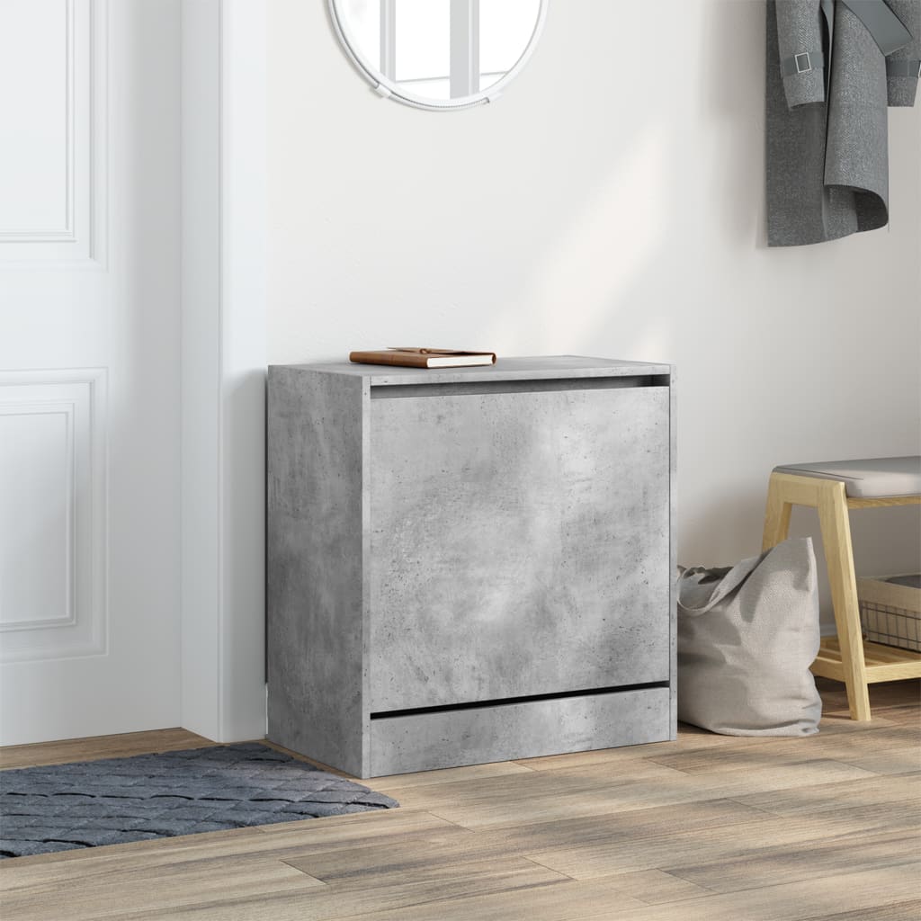 Shoe cabinet, concrete grey, 60x34x63.5cm, engineered wood