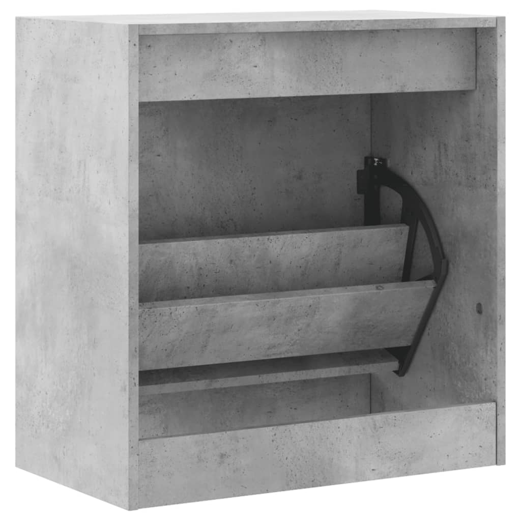 Shoe cabinet, concrete grey, 60x34x63.5cm, engineered wood