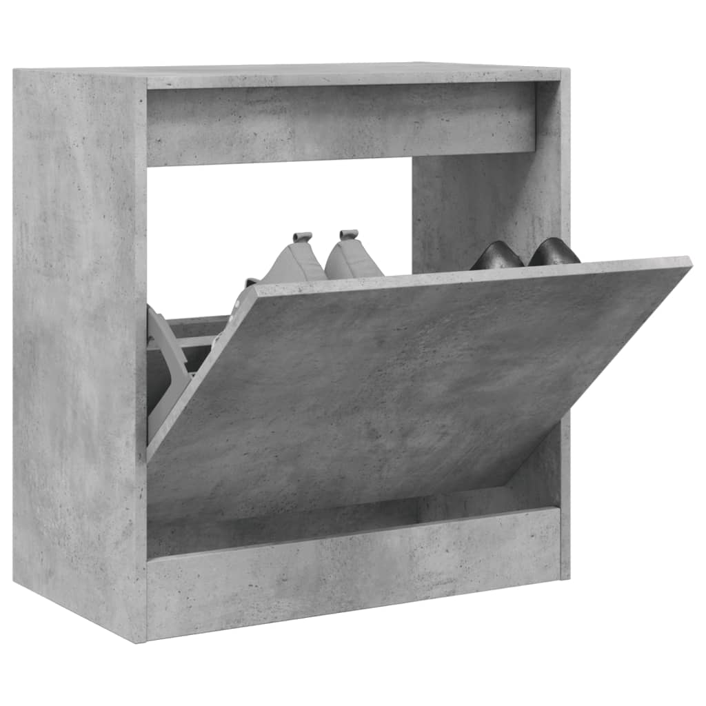 Shoe cabinet, concrete grey, 60x34x63.5cm, engineered wood
