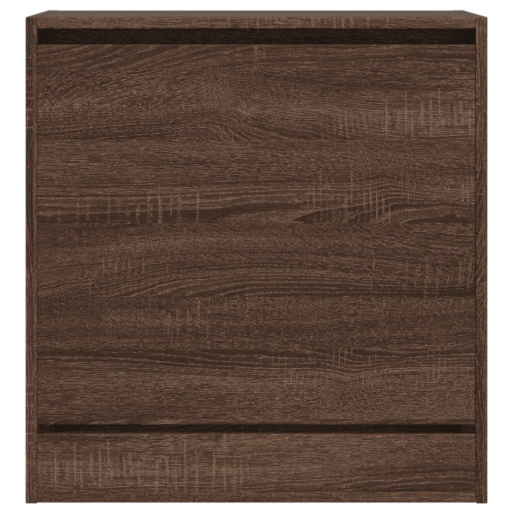 Shoe cabinet, brown oak, 60x34x63.5cm, engineered wood