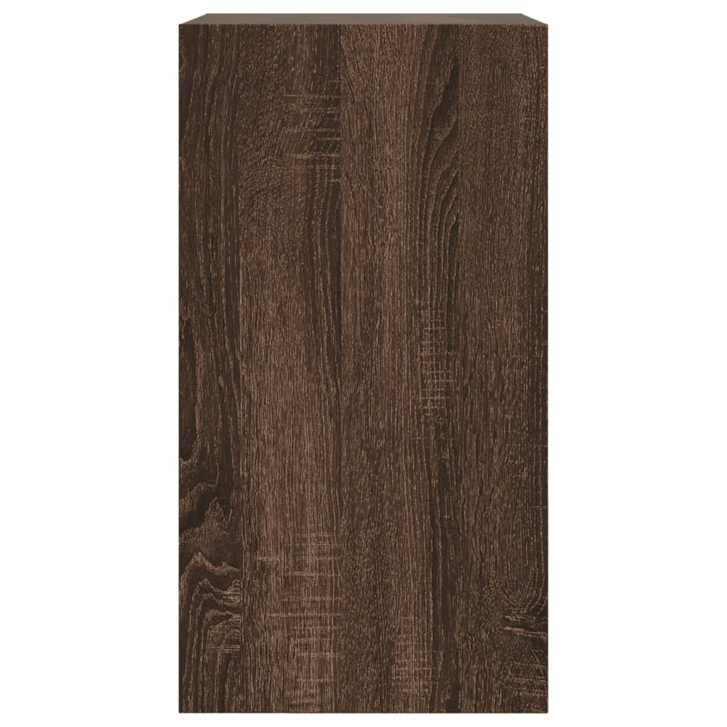 Shoe cabinet, brown oak, 60x34x63.5cm, engineered wood