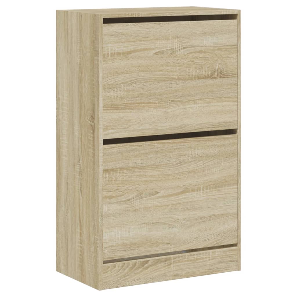 Shoe cabinet, sonoma oak, 60x34x96.5cm, engineered wood