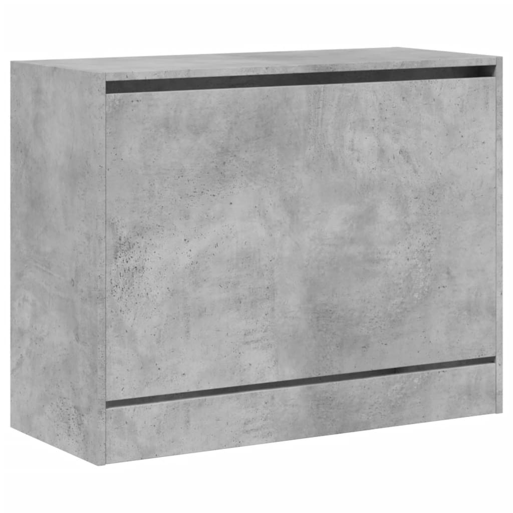 Spintelė batams, betono pilka, 80x34x63cm, apdirbta mediena