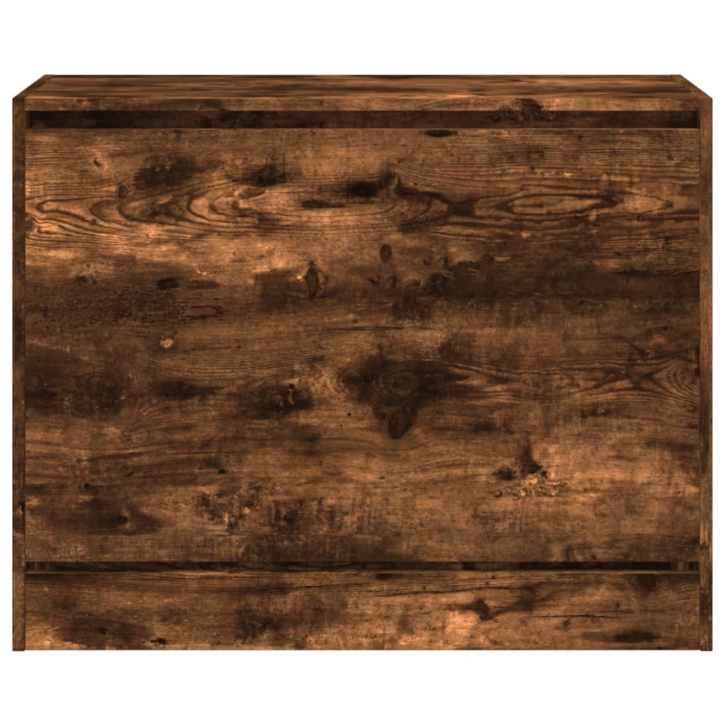 Shoe cabinet, smoky oak, 80x34x63cm, engineered wood