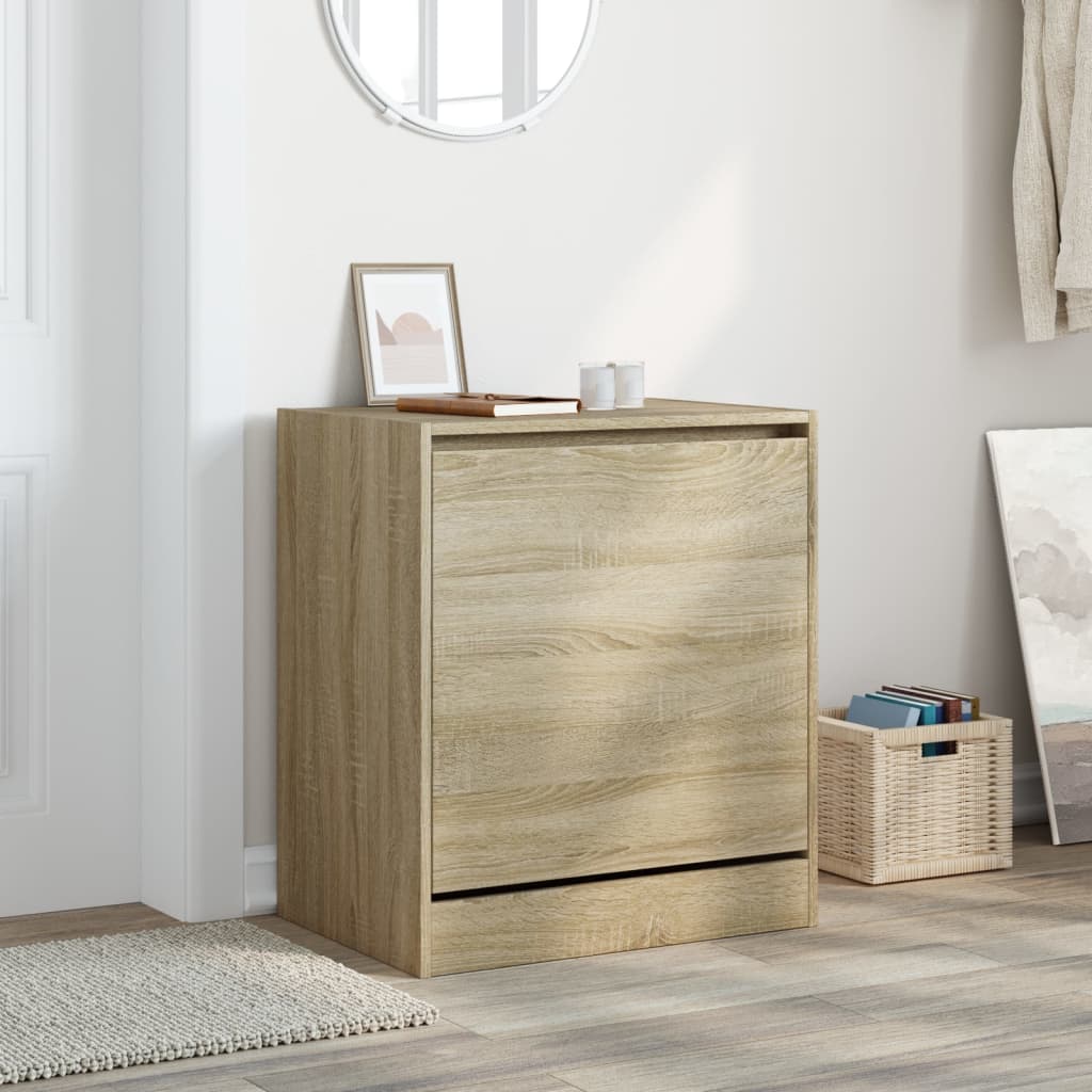 Shoe cabinet, oak, 60x42x69cm, engineered wood