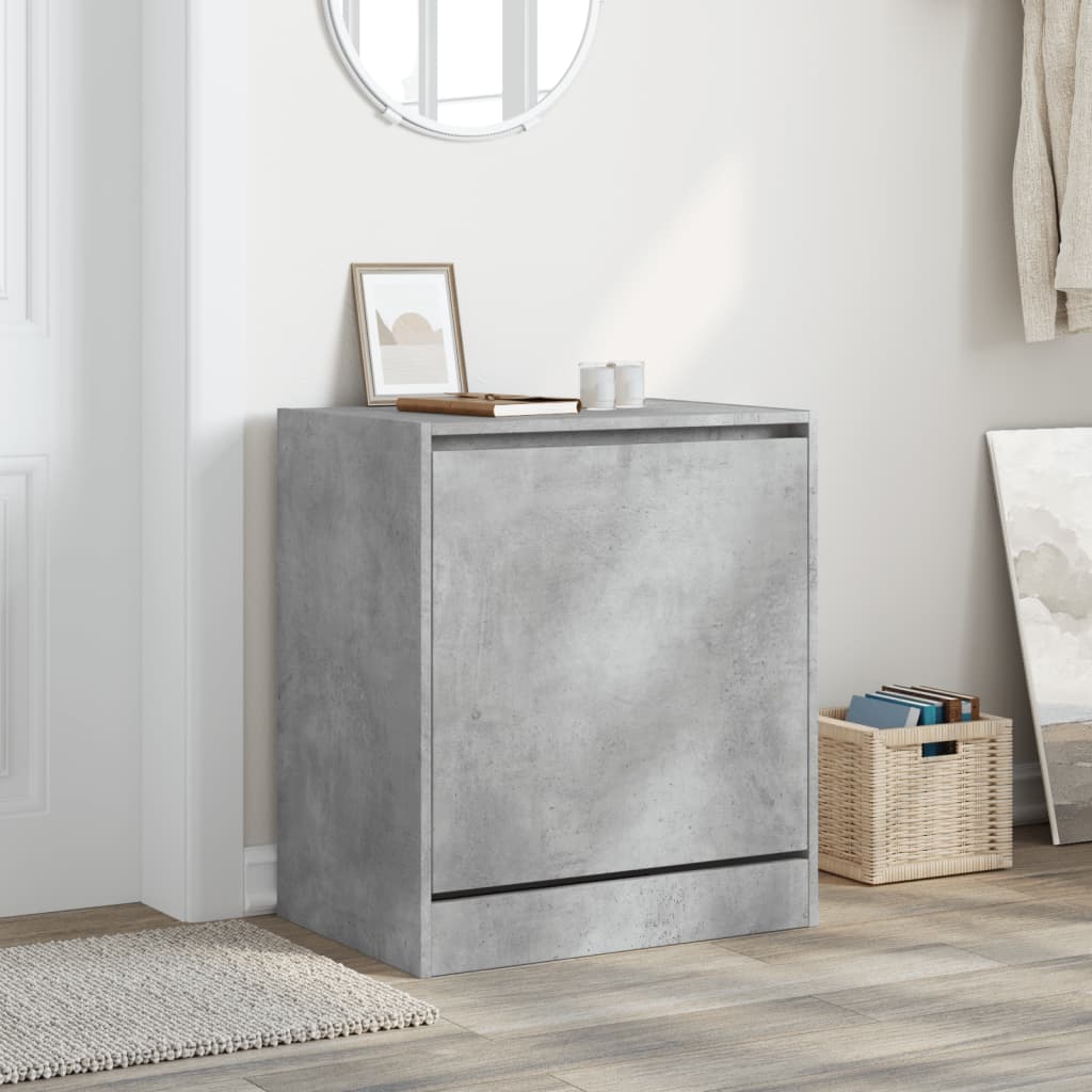 Shoe cabinet, concrete gray, 60x42x69cm, engineered wood