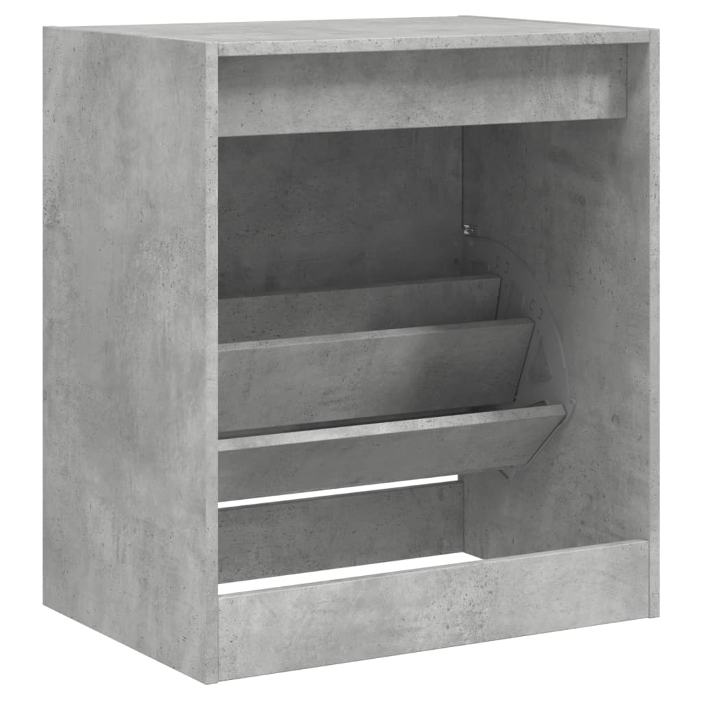 Shoe cabinet, concrete gray, 60x42x69cm, engineered wood