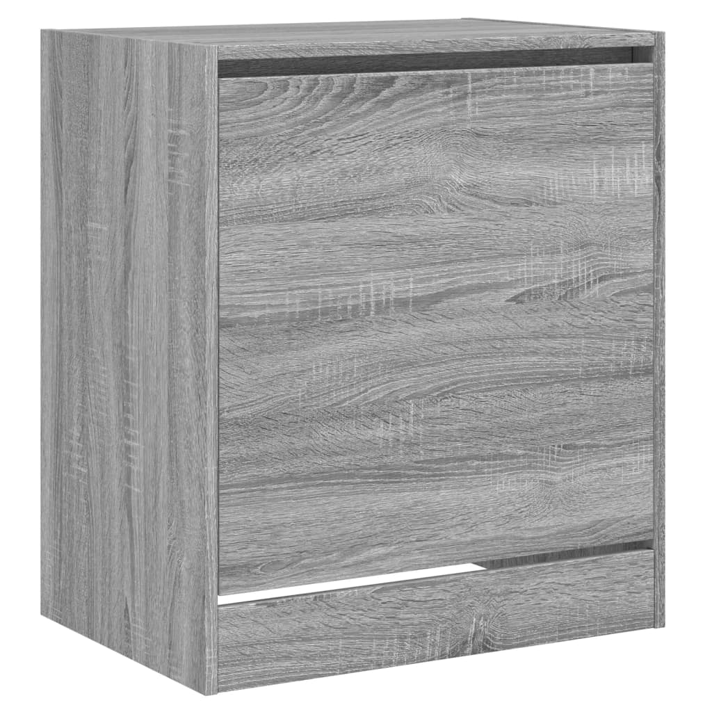 Shoe cabinet, grey oak, 60x42x69cm, engineered wood