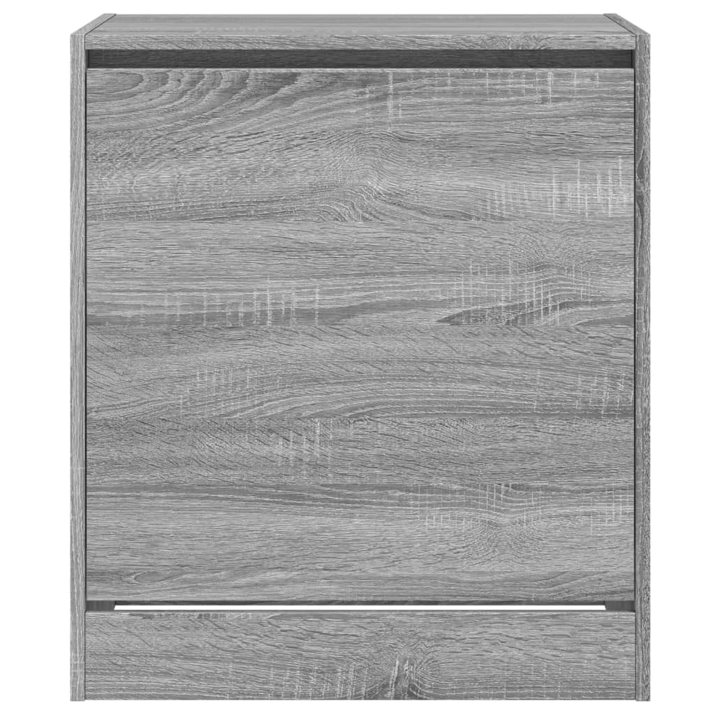 Shoe cabinet, grey oak, 60x42x69cm, engineered wood
