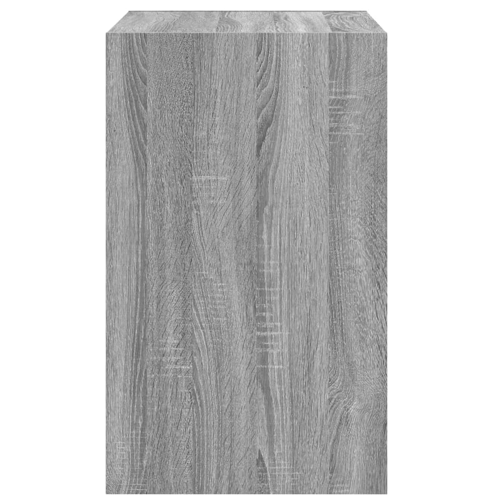 Shoe cabinet, grey oak, 60x42x69cm, engineered wood