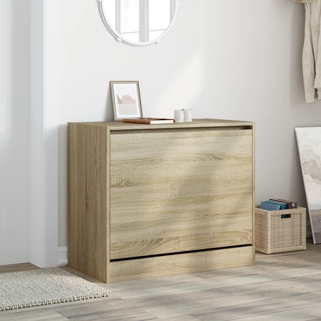 Shoe cabinet, Sonoma oak, 80x42x69cm, engineered wood