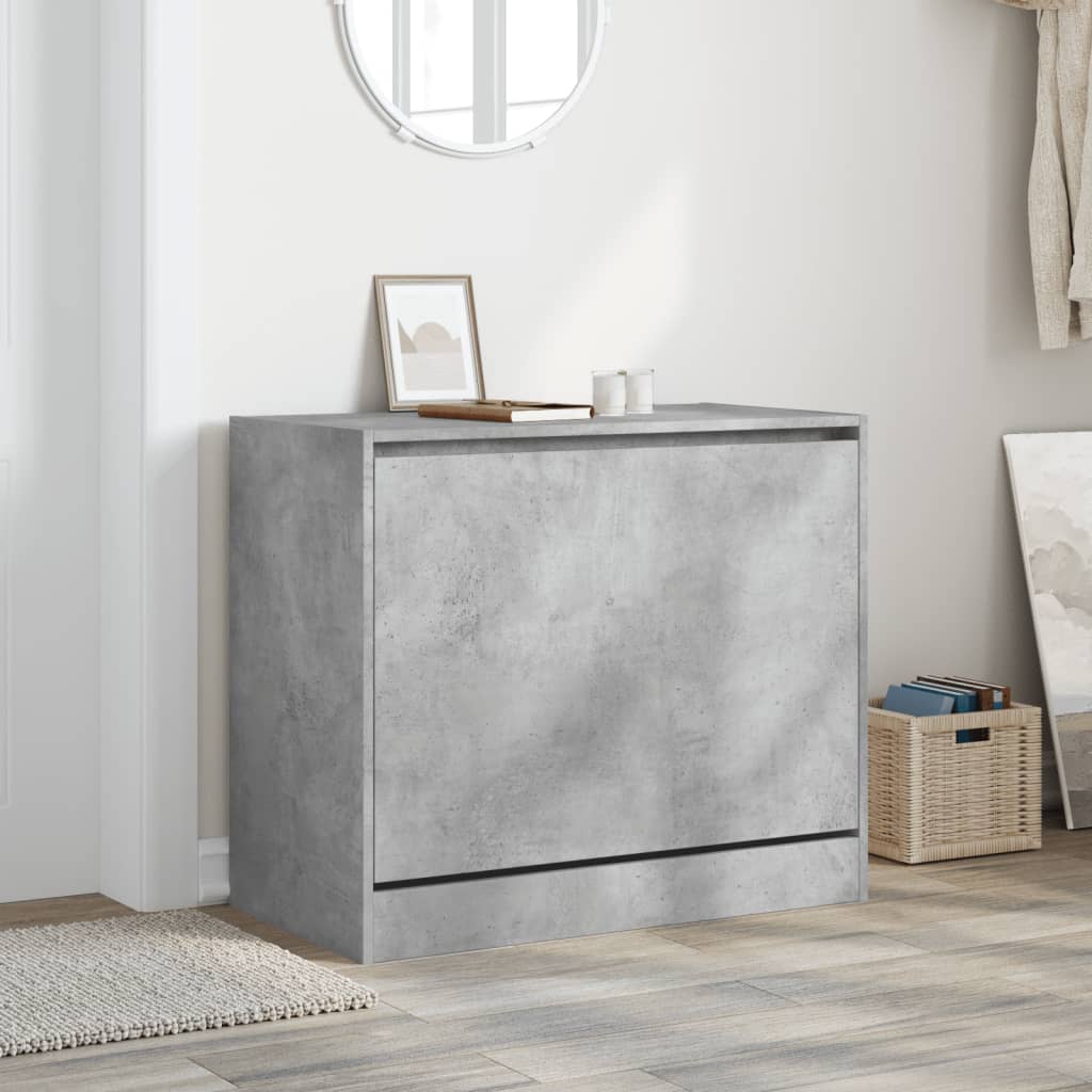 Shoe cabinet, concrete grey, 80x42x69cm, engineered wood