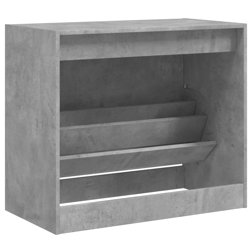 Shoe cabinet, concrete grey, 80x42x69cm, engineered wood