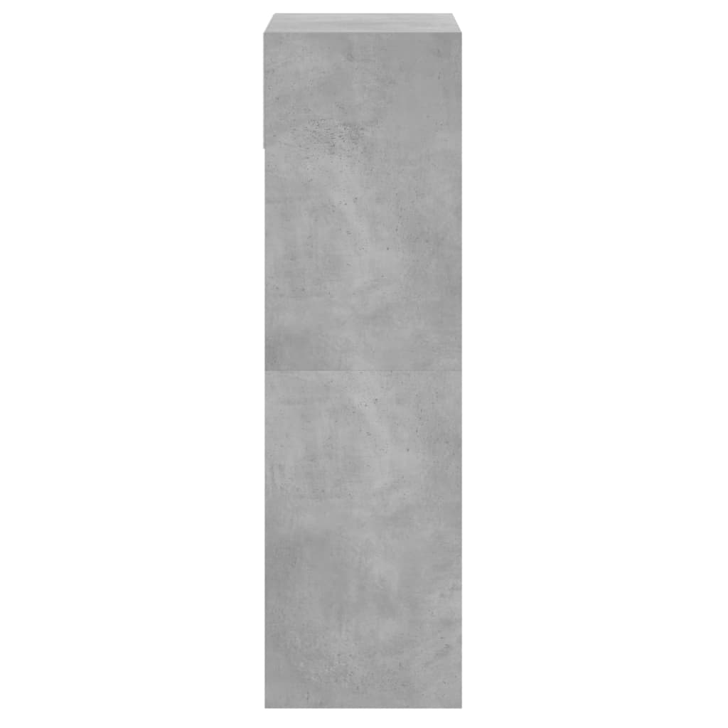 Spintelė batams, betono pilka, 60x34x116cm, apdirbta mediena