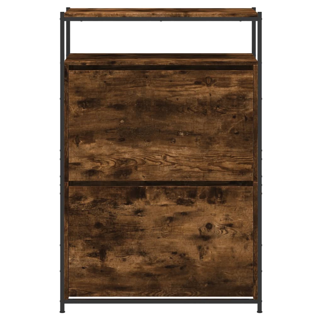 Spintelė batams, dūminio ąžuolo, 75x34x112cm, apdirbta mediena