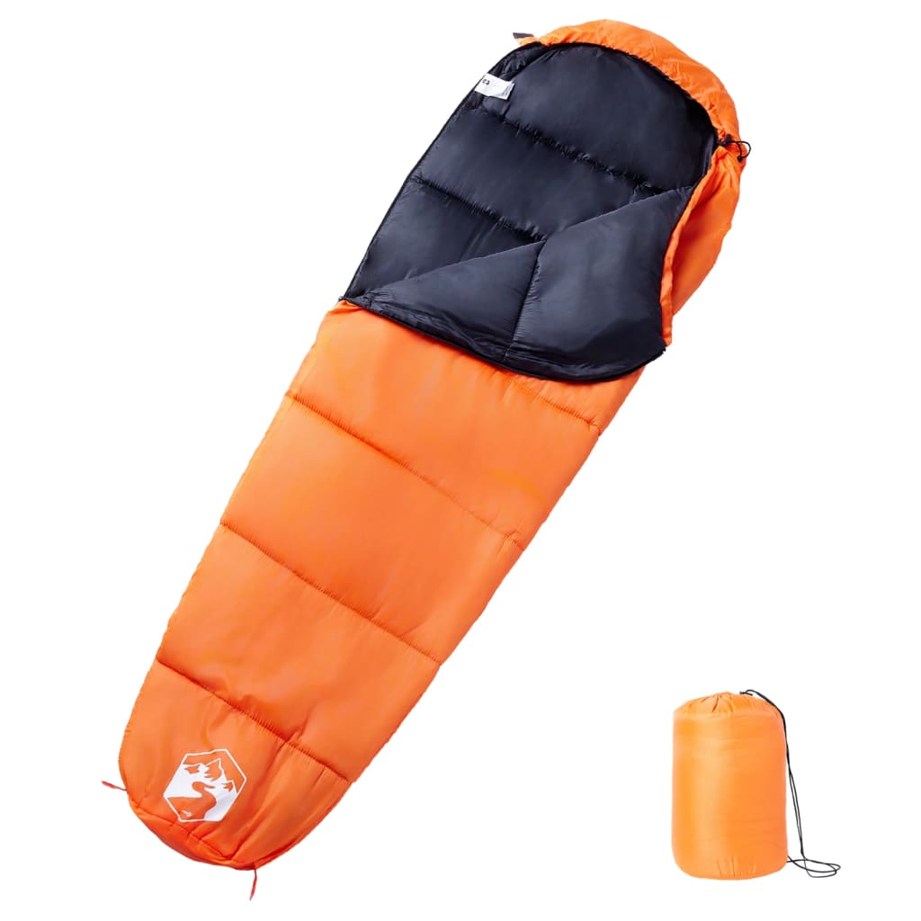 Mummy-shaped sleeping bag for adults, for 3-season camping