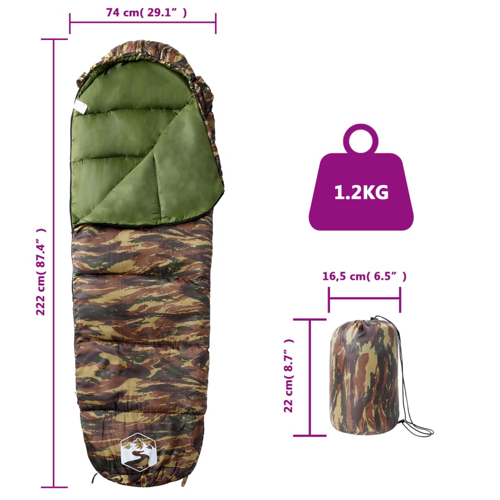 Mummy Sleeping Bag for Adults for Camping, 3 Seasons