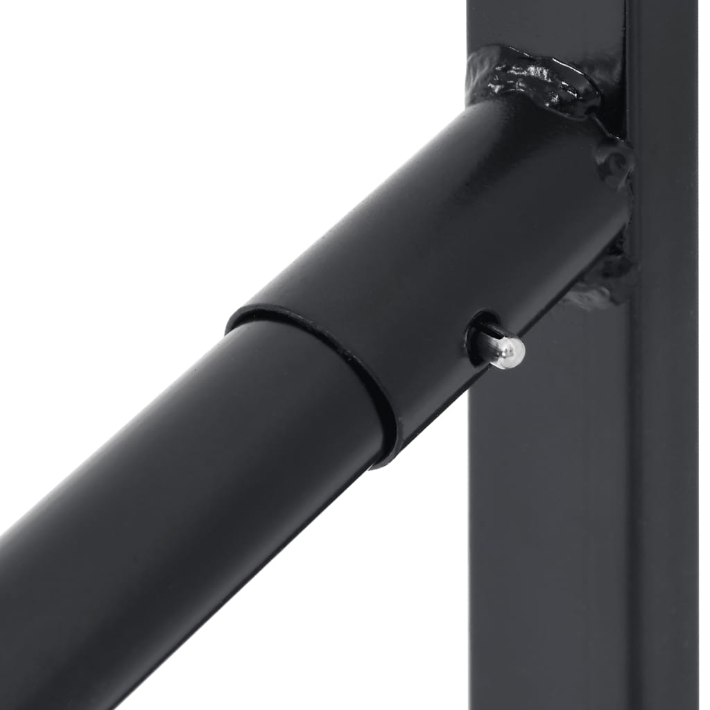 Stovas balnui su kabliuku kamanoms, juodas, geležis, 1 atšaka