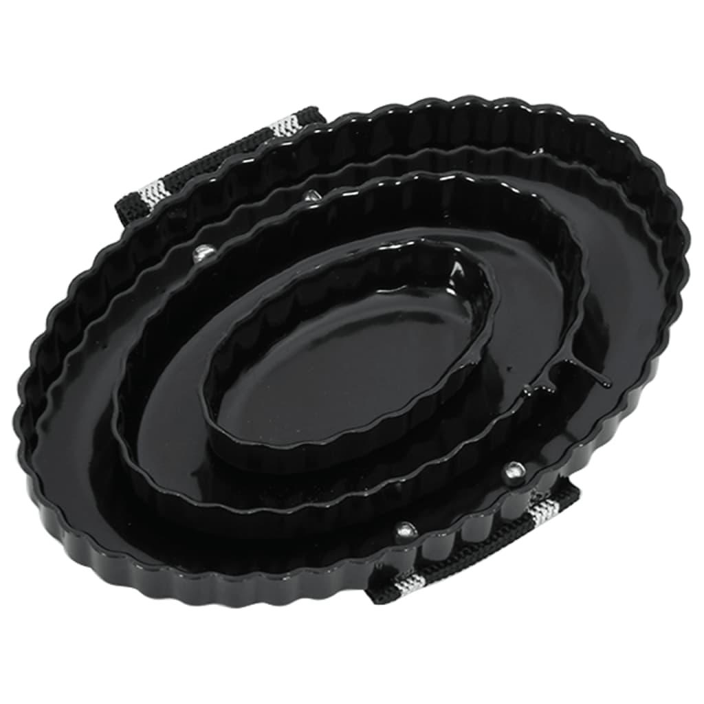 Šepečiai žirgui, 3vnt., juodos spalvos, plienas