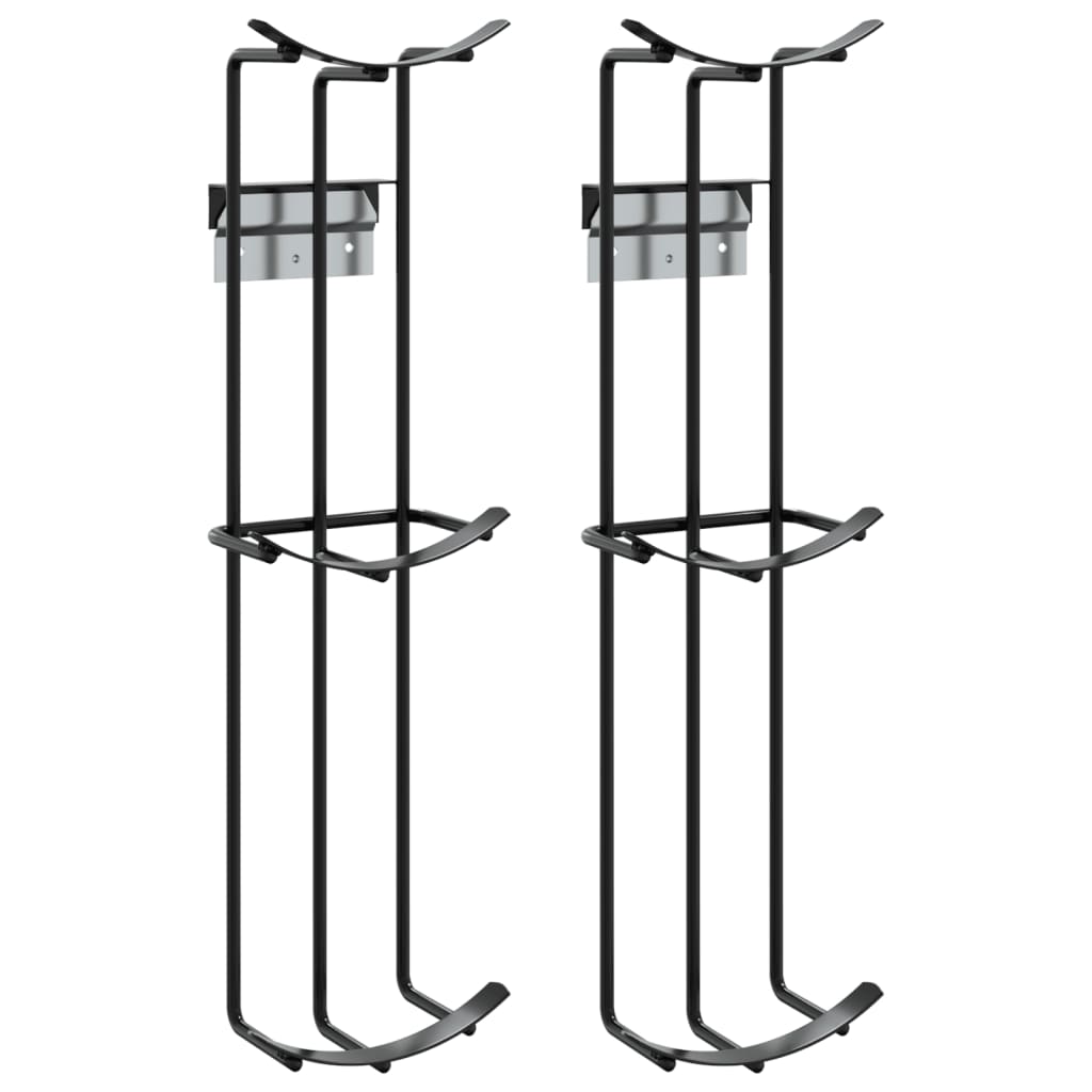 Barriers stand holders, 2pcs, black, steel
