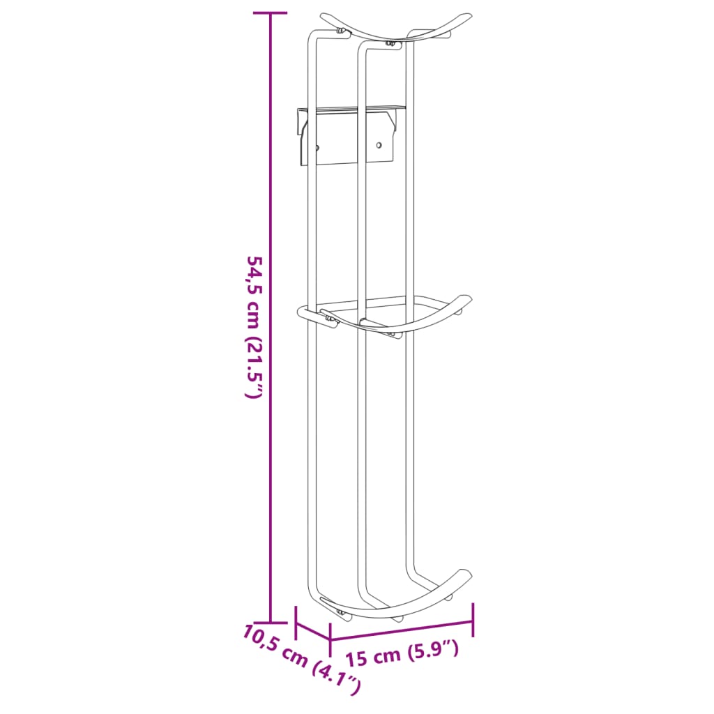 Barriers stand holders, 2pcs, black, steel