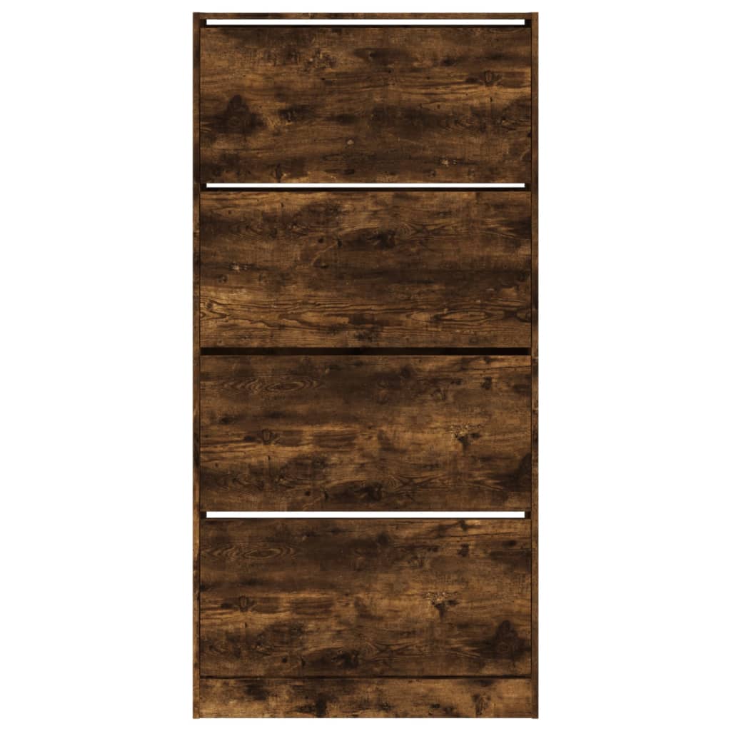 Shoe cabinet with 4 drawers, smoky, 80x21x163.5cm