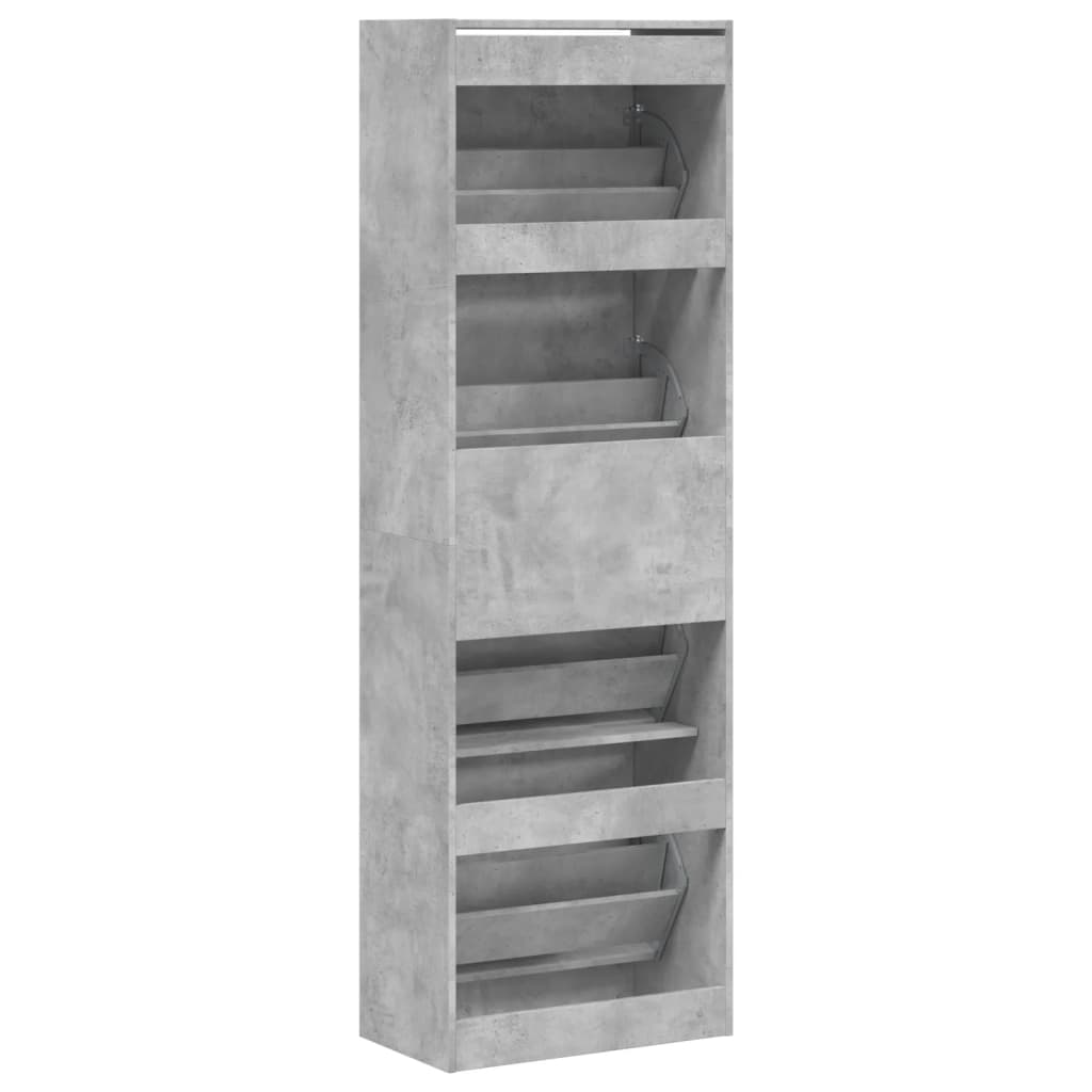 Batų spintelė su 4 stalčiais, betono, 60x34x187,5cm