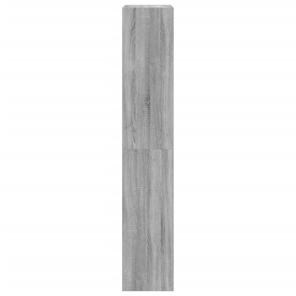 Shoe cabinet with 4 tip-out drawers, grey, 60x34x187.5cm