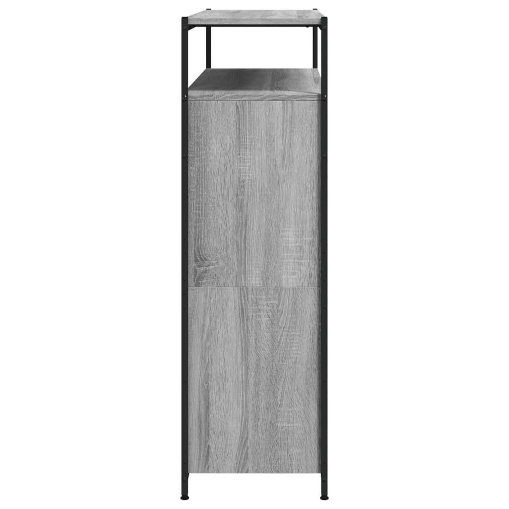 Batų spintelė su 4 atverčiamais stalčiais, pilka, 100x34x112cm