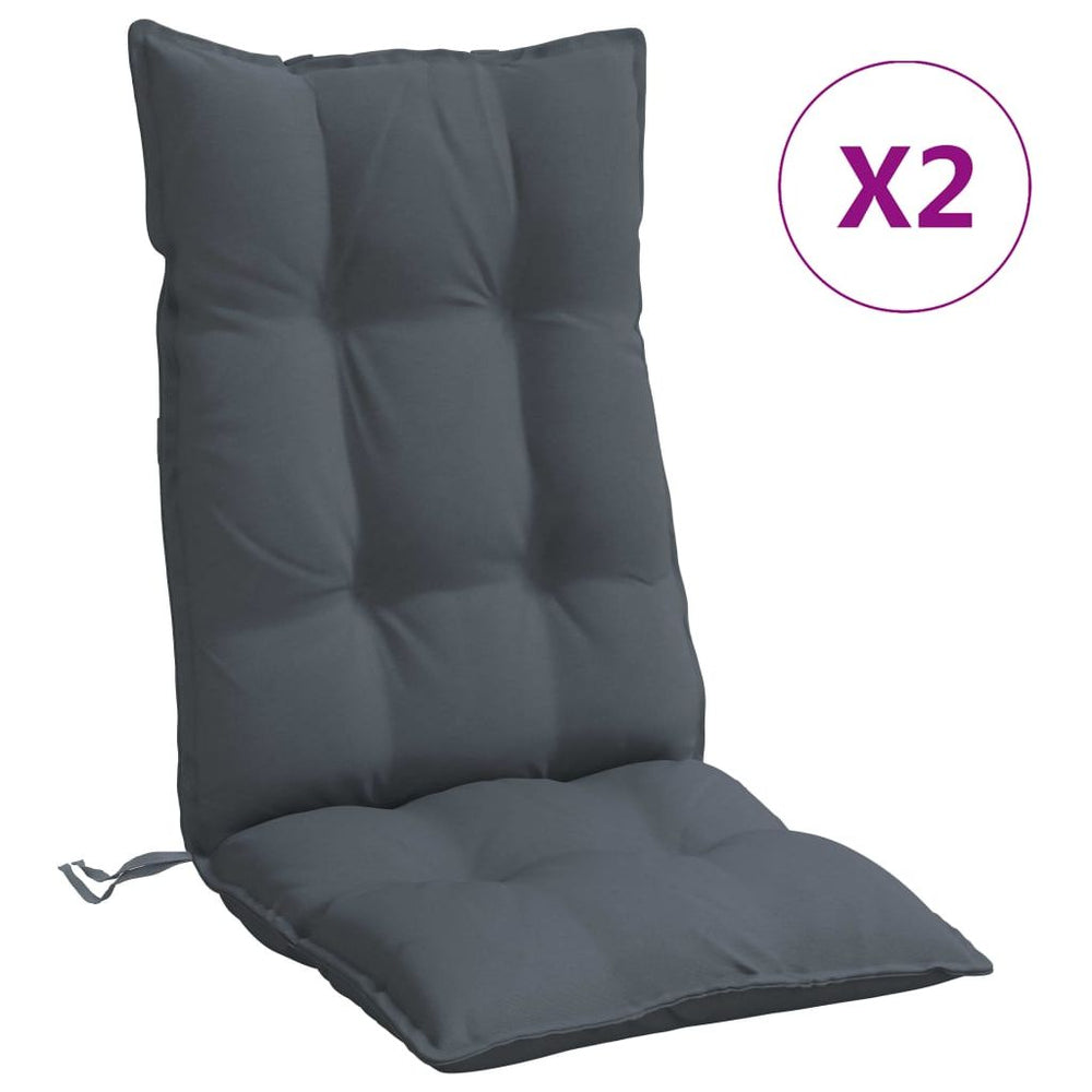 Kėdės pagalvėlės, 2vnt., antracito spalvos, oksfordo audinys