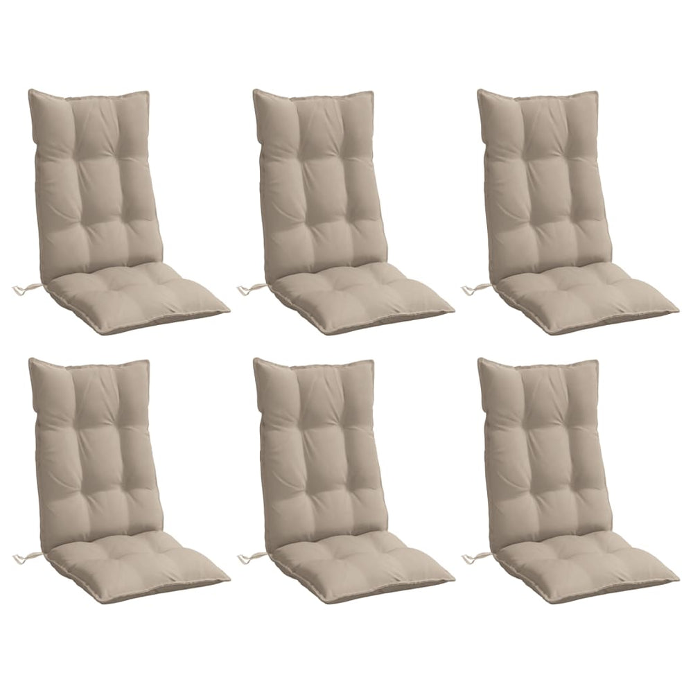 Kėdės pagalvėlės, 6vnt., taupe spalvos, oksfordo audinys