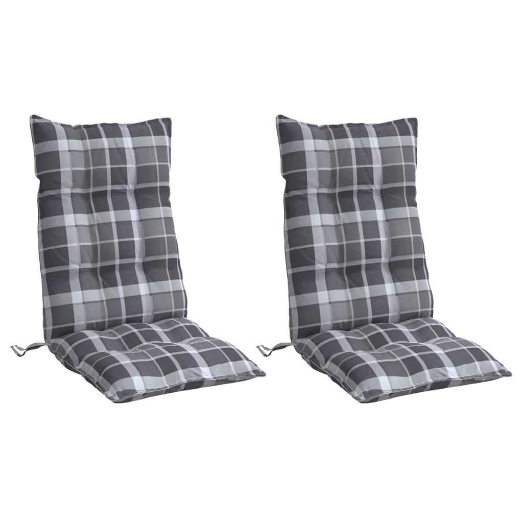 Chair cushions, 2 pcs., Oxford fabric, checkered