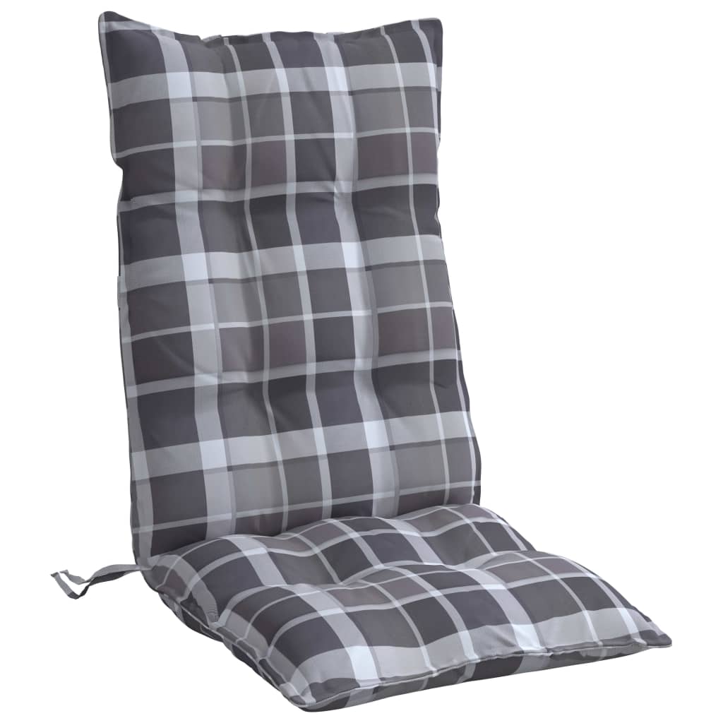 Chair cushions, 2 pcs., Oxford fabric, checkered