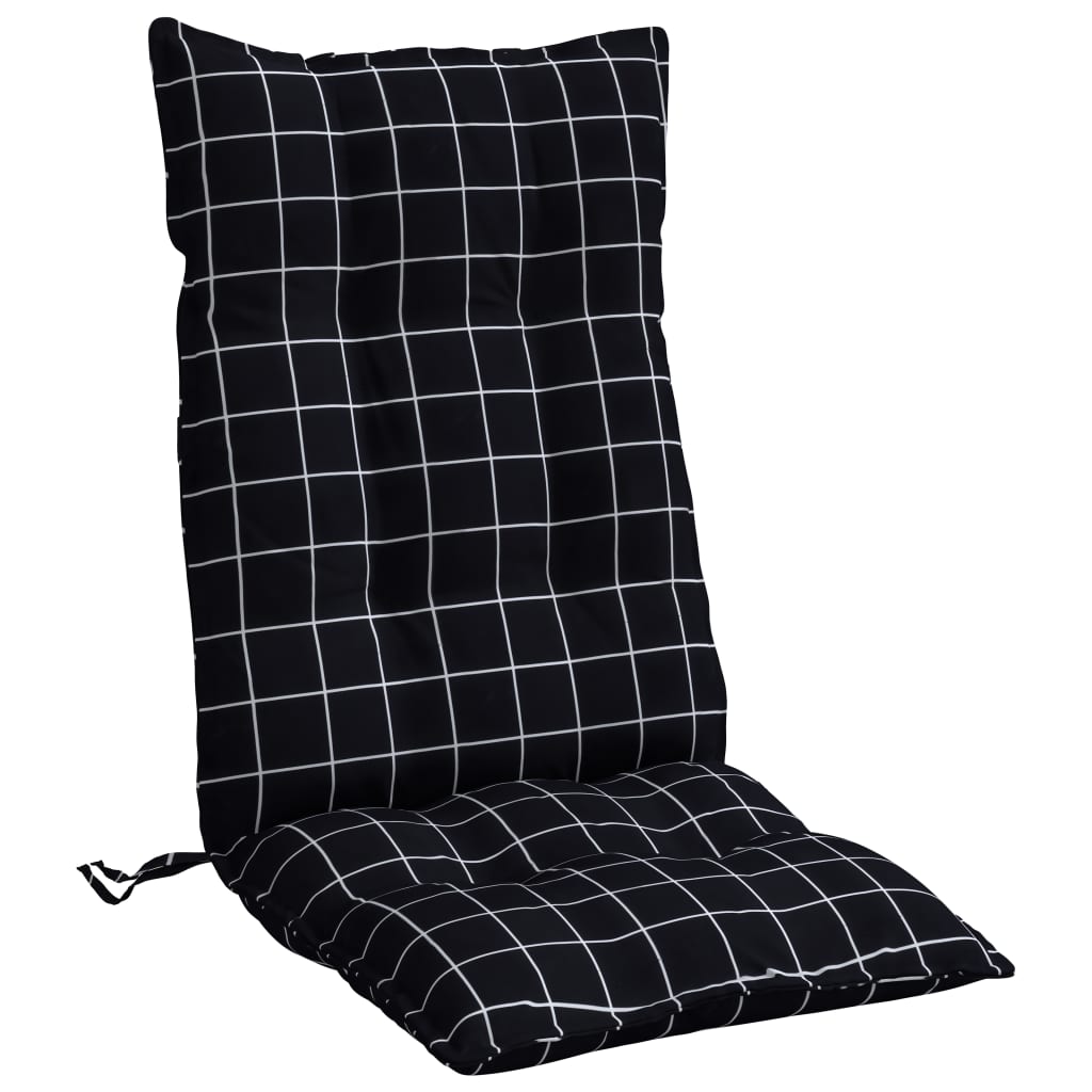 Chair cushions, 6 pcs, oxford fabric, checked