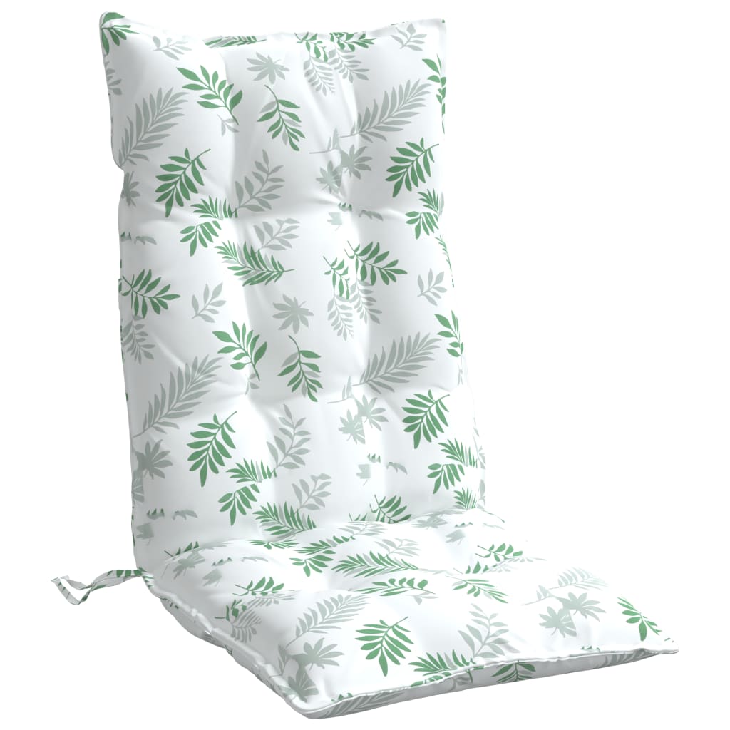 Chair cushions, 6 pcs., Oxford fabric, with leaves