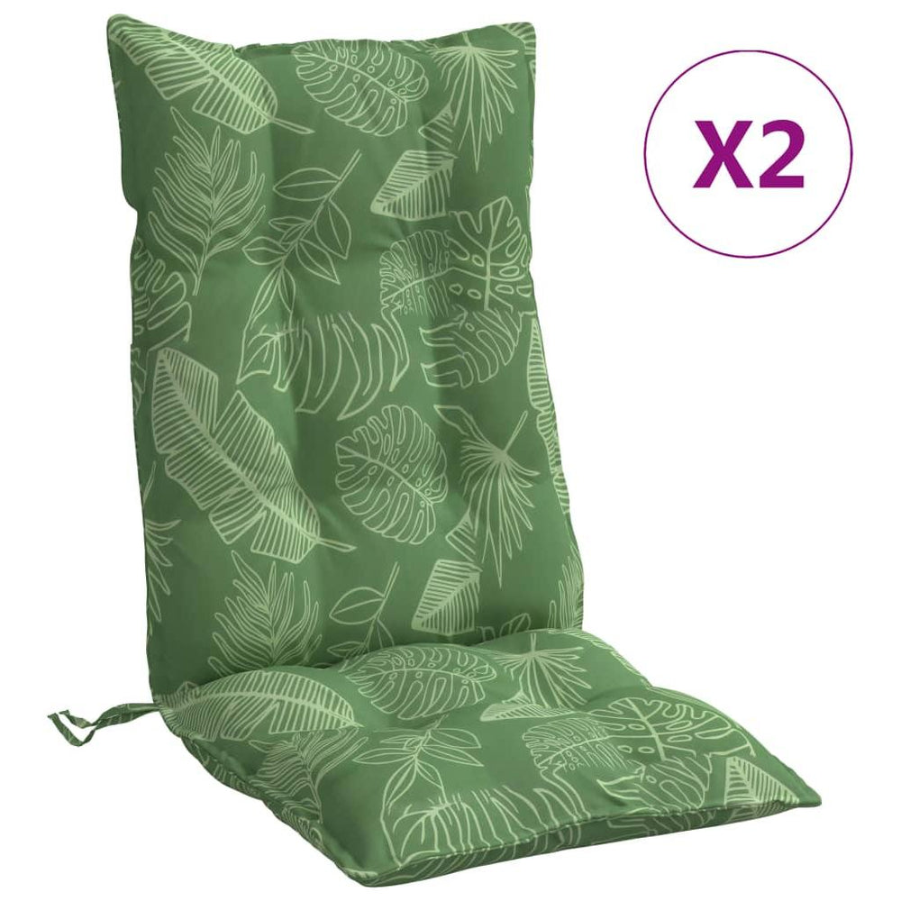 Kėdės pagalvėlės, 2vnt., oksfordo audinys, su lapais