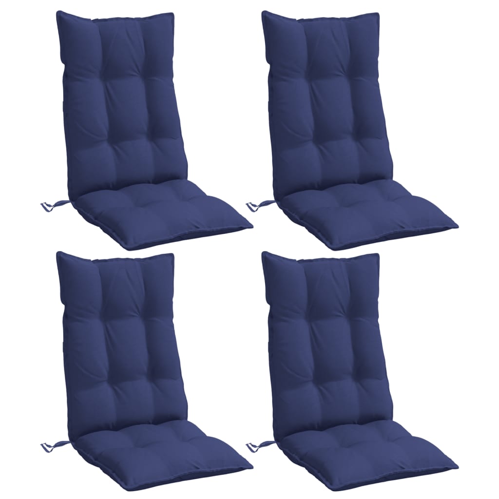 Chair cushions, 4 pcs., dark blue, oxford fabric