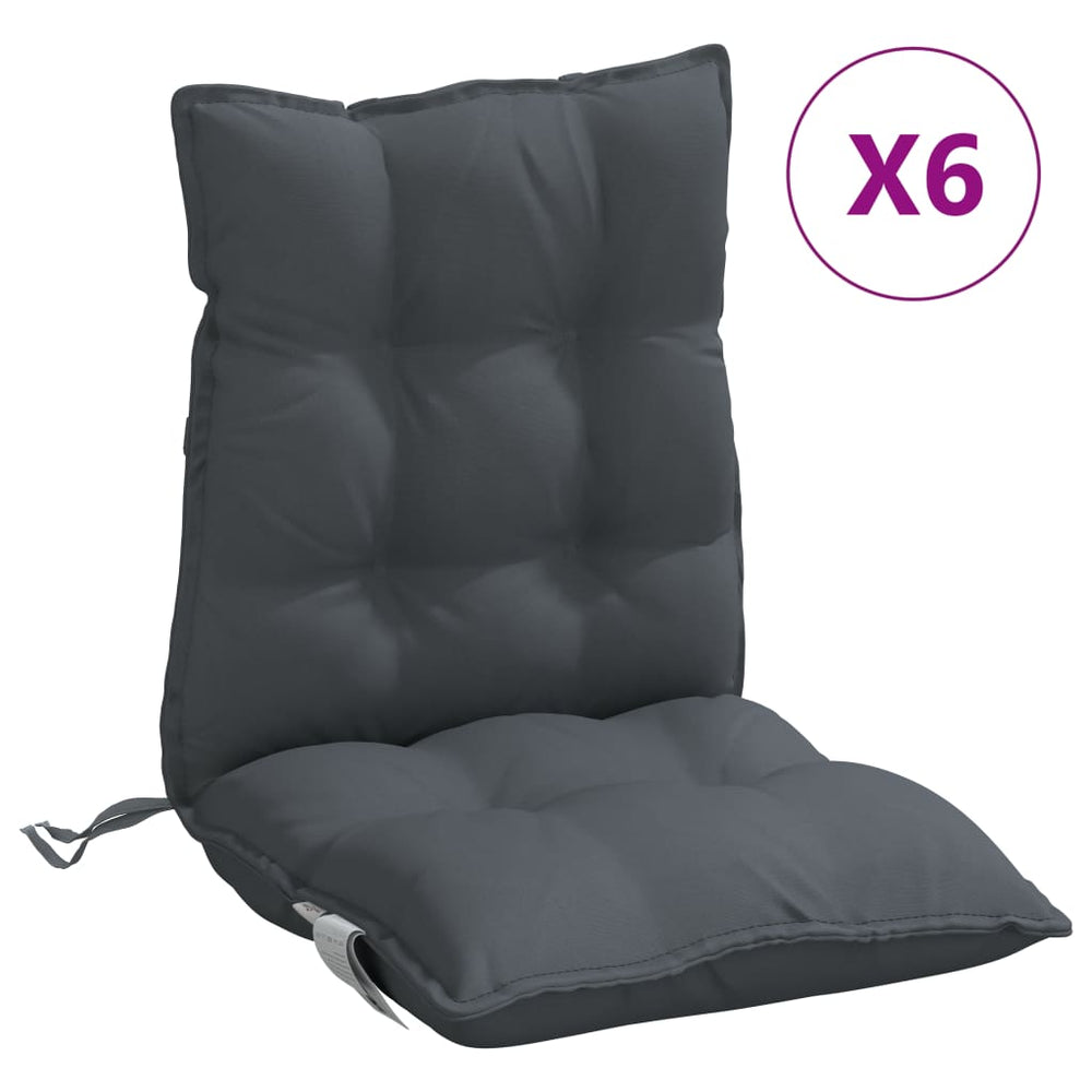 Kėdės pagalvėlės, 6vnt., antracito, oksfordo audinys
