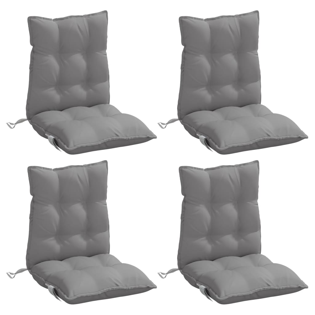 Chair cushions, 4 pcs., grey, oxford fabric